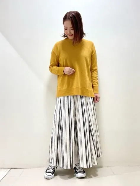 ◇【セットアップ可】ラメストライプスカート（マキシ・ロングスカート
