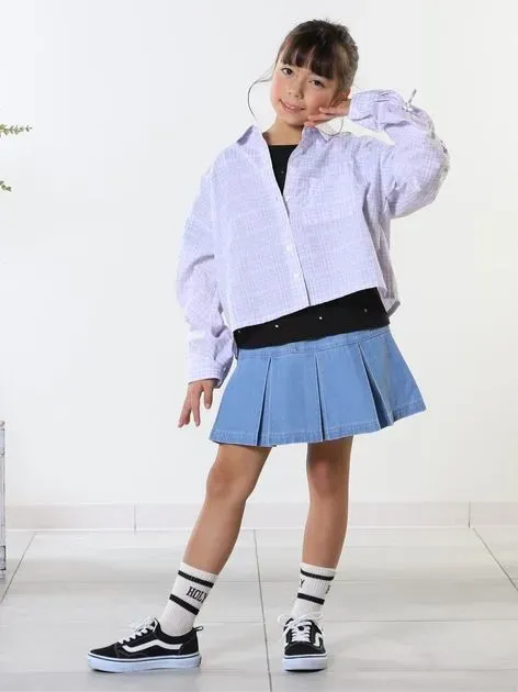 roughlow  ribbon shirt (check)  リボンシャツ 半袖チェックリボンシャツ/short slleeve check ribbon shirt（シャツ