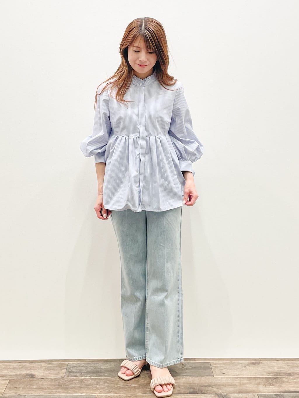 Asukaさんの「OPAQUE.CLIP｜【UVケア／接触冷感】フロントロゴ刺繍Tシャツ《洗濯機OK／S-3L／7col》」を使ったコーディネート