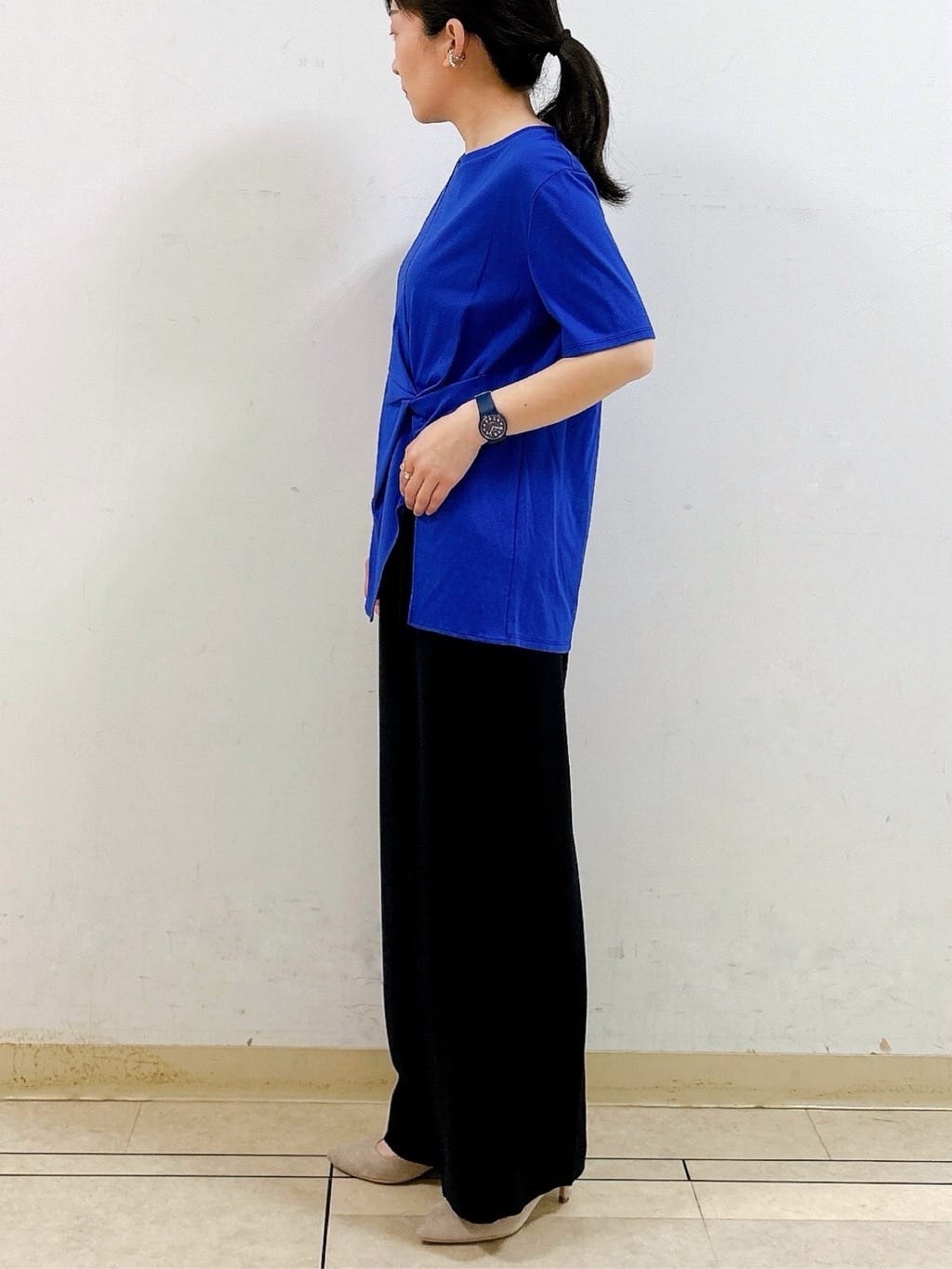 hattoriさんの「INDIVI｜【洗える】ねじりデザインTシャツ」を使ったコーディネート