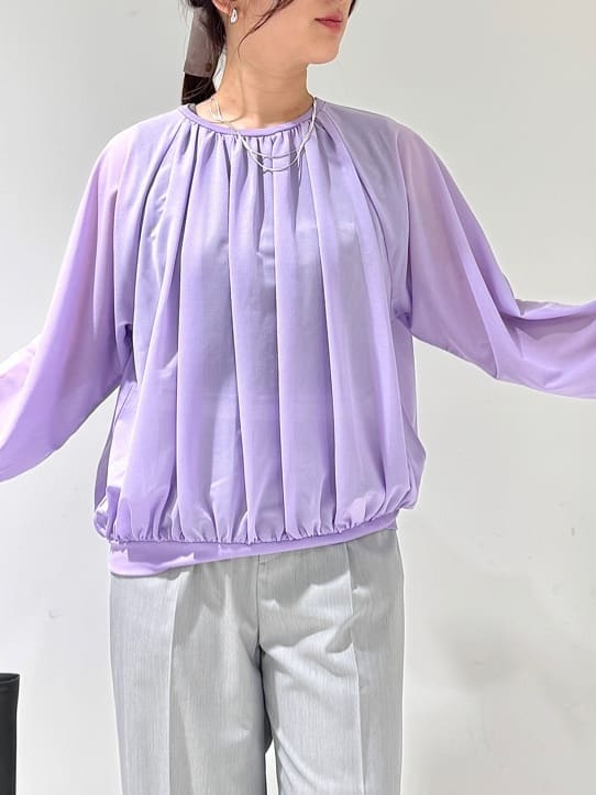 そんさんの「INDIVI｜【体型カバー／マシンウォッシュ対応】シアージャージトップス」を使ったコーディネート