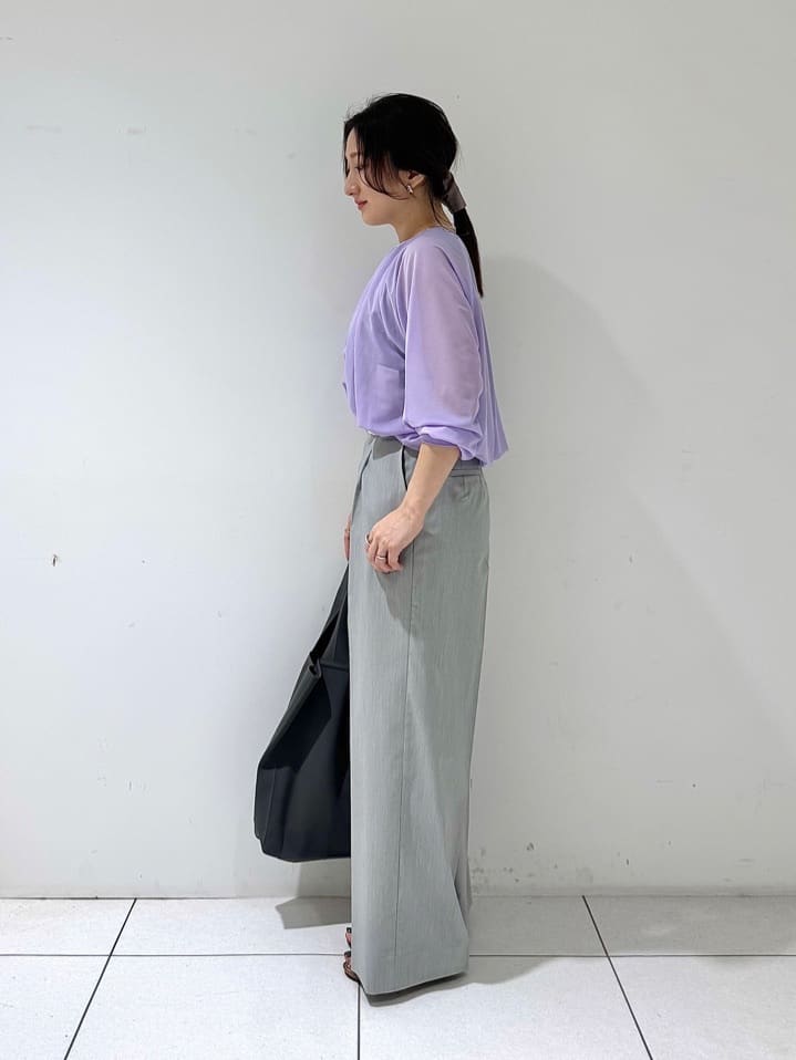 そんさんの「INDIVI｜【体型カバー／マシンウォッシュ対応】シアージャージトップス」を使ったコーディネート