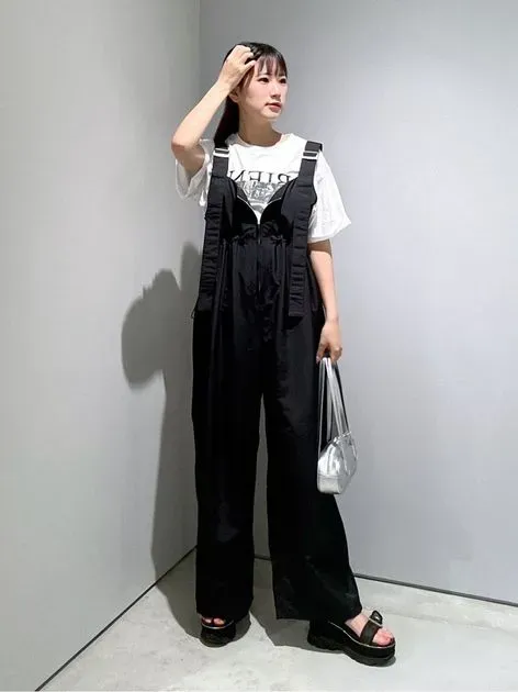一部店舗限定】ウエストドロストサロペット（オールインワン