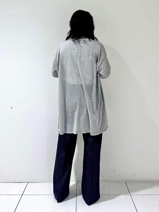 そんさんの「INDIVI｜【洗える／シアーストライプ】ロング丈着流しカーディガン」を使ったコーディネート