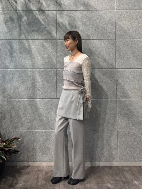 Re】sensual lace sheer top（カットソー） | CODE A（コードエー