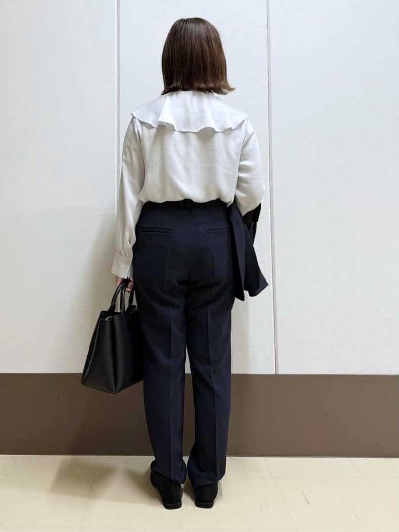 Rikoさんの「INDIVI｜【洗える／通勤／スーツ】メランジストレッチ テーラージャケット」を使ったコーディネート