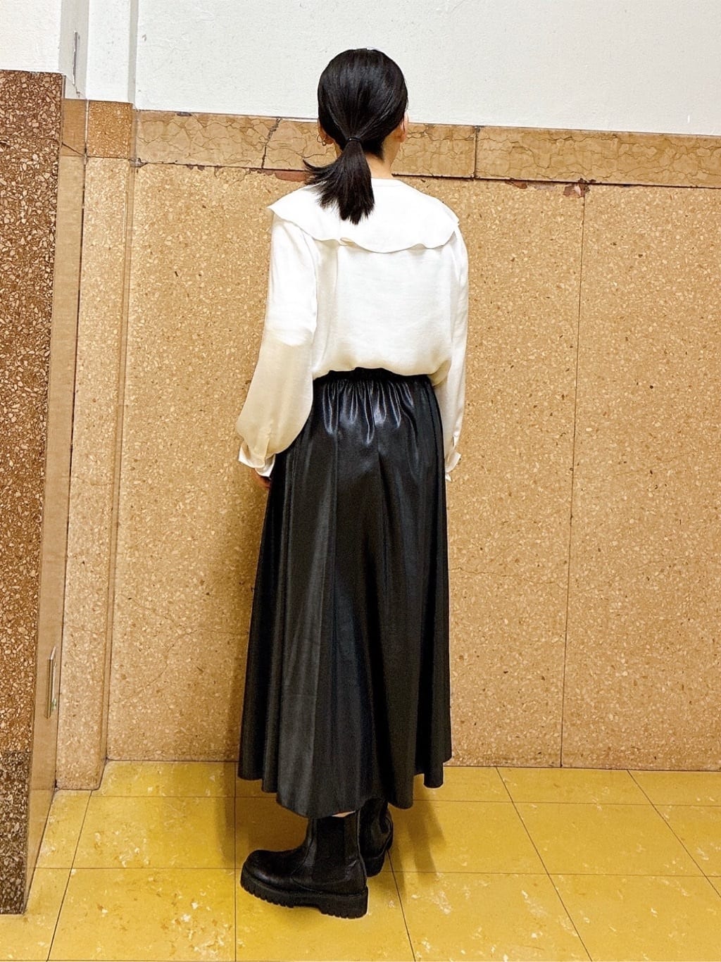 hattoriさんの「INDIVI｜【洗える／セレモニー】ラッフルサテンブラウス」を使ったコーディネート