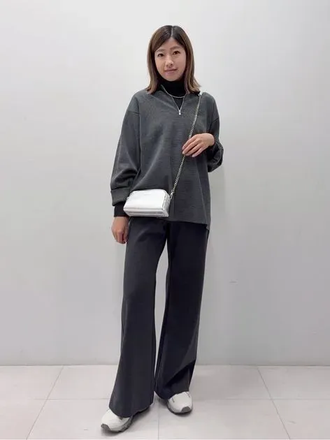 試着のみ美品 バトナー ウール ポロシャツ ロングスリーブ チャコールグレー 2 試着のみ美品 バトナー ウール ポロシャツ ロングスリーブ