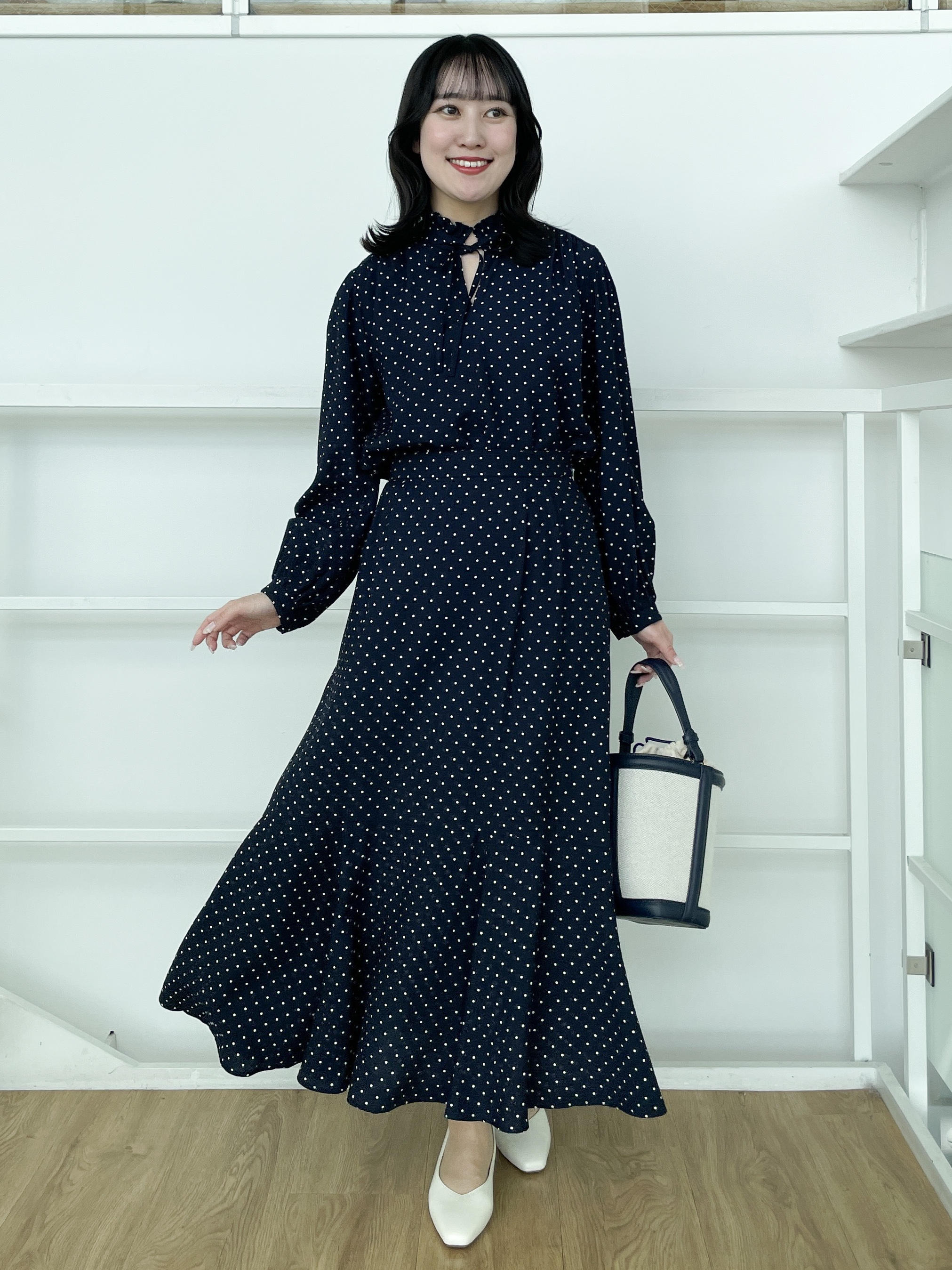 yukariさんの「Reflect｜【セットアップ可】ドット柄ワッシャーブラウス」を使ったコーディネート