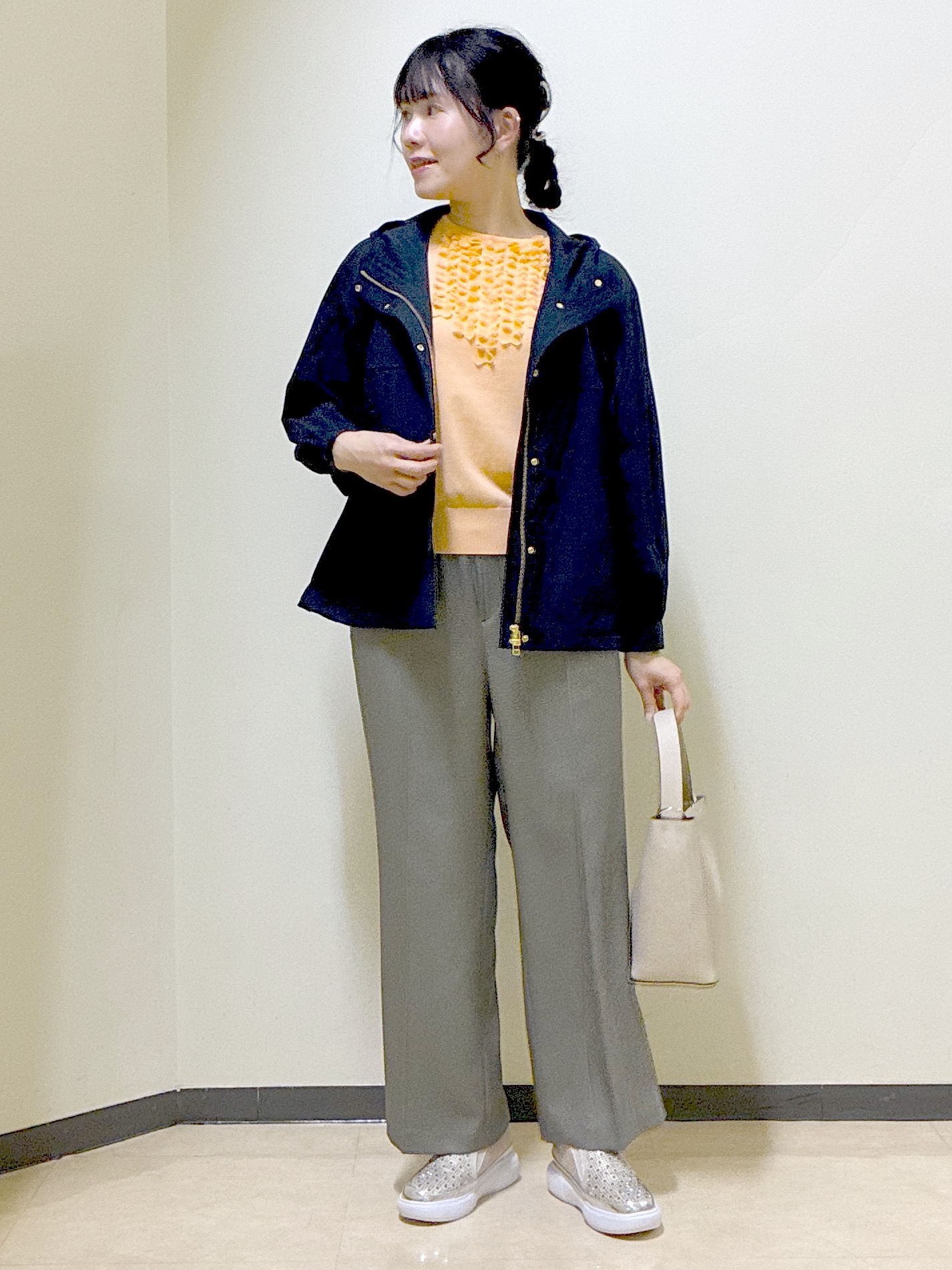  beni_gingerさんの「Reflect｜フロントフリルデザインニット」を使ったコーディネート