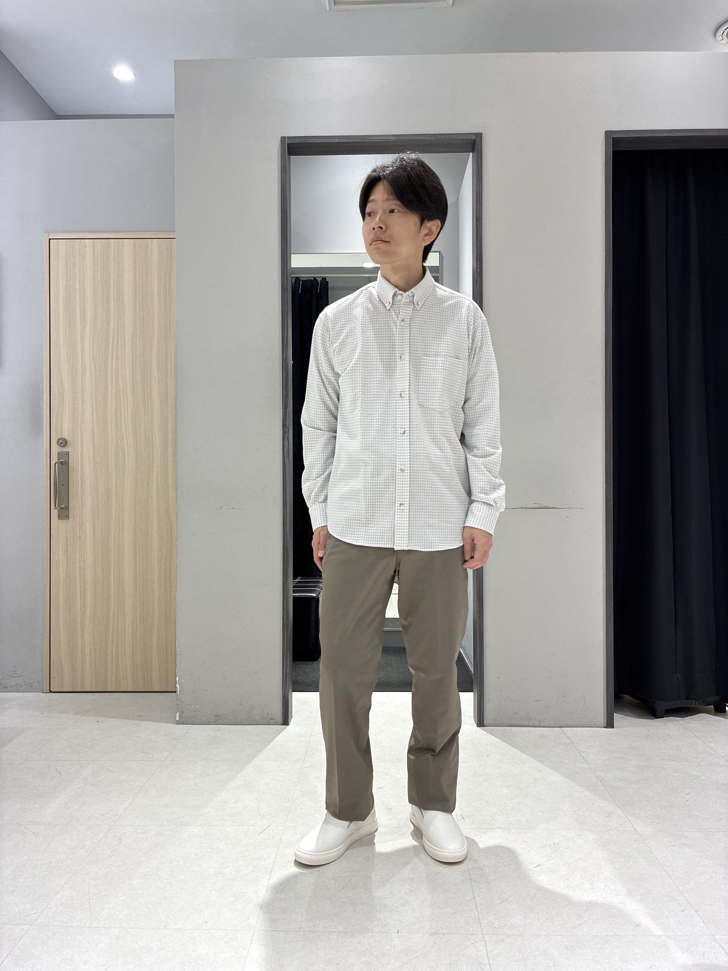 わいずみさんの「TAKEO KIKUCHI｜リネンライクカルゼ リブブルゾン」を使ったコーディネート