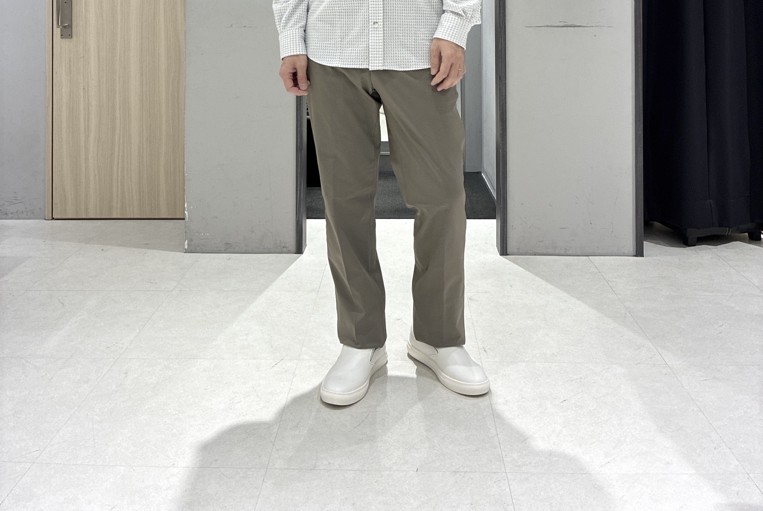 わいずみさんの「TAKEO KIKUCHI｜リネンライクカルゼ リブブルゾン」を使ったコーディネート