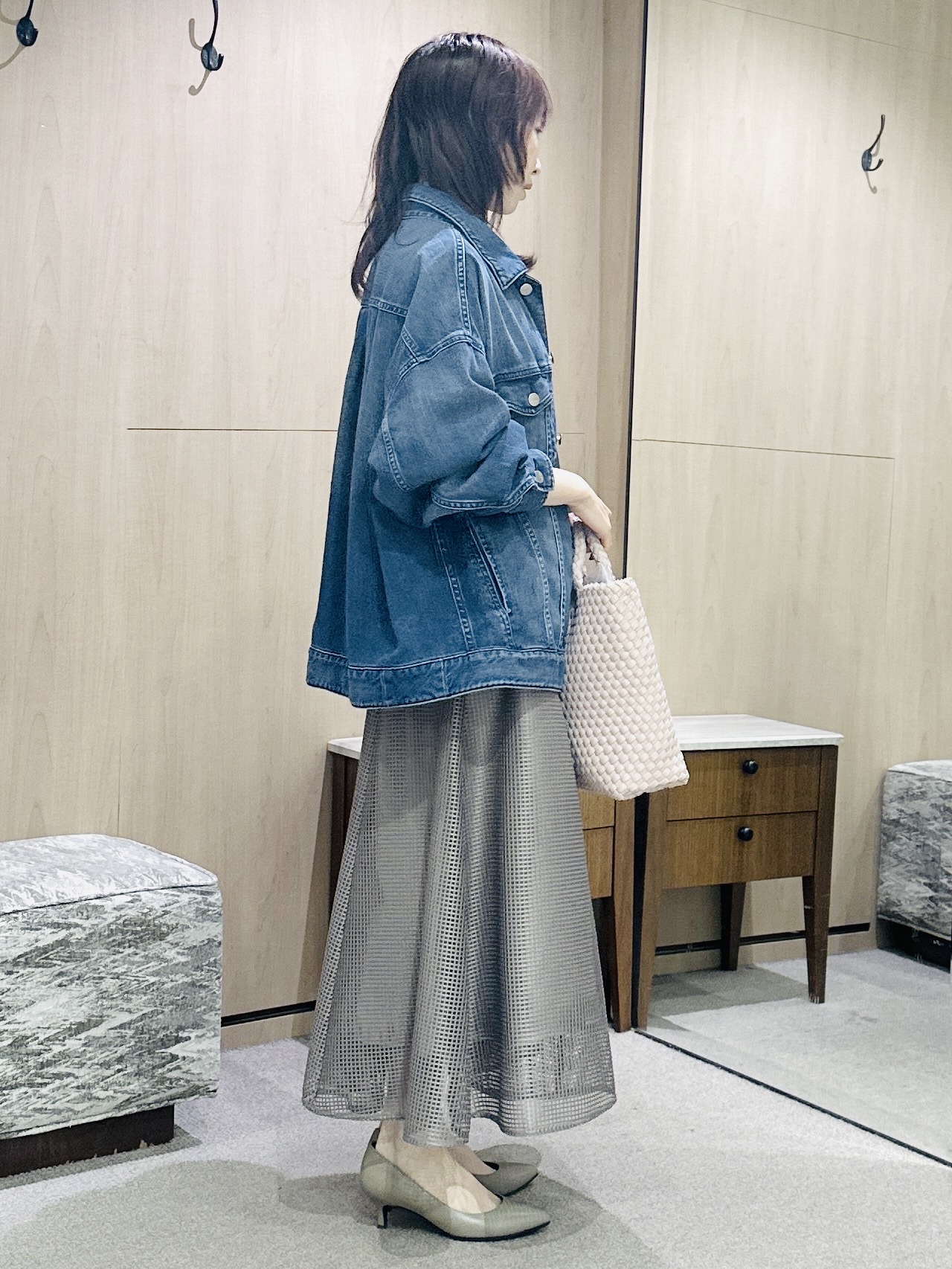 Miwaさんの「UNTITLED｜【洗える/清涼感】袖スリットニットプルオーバー」を使ったコーディネート