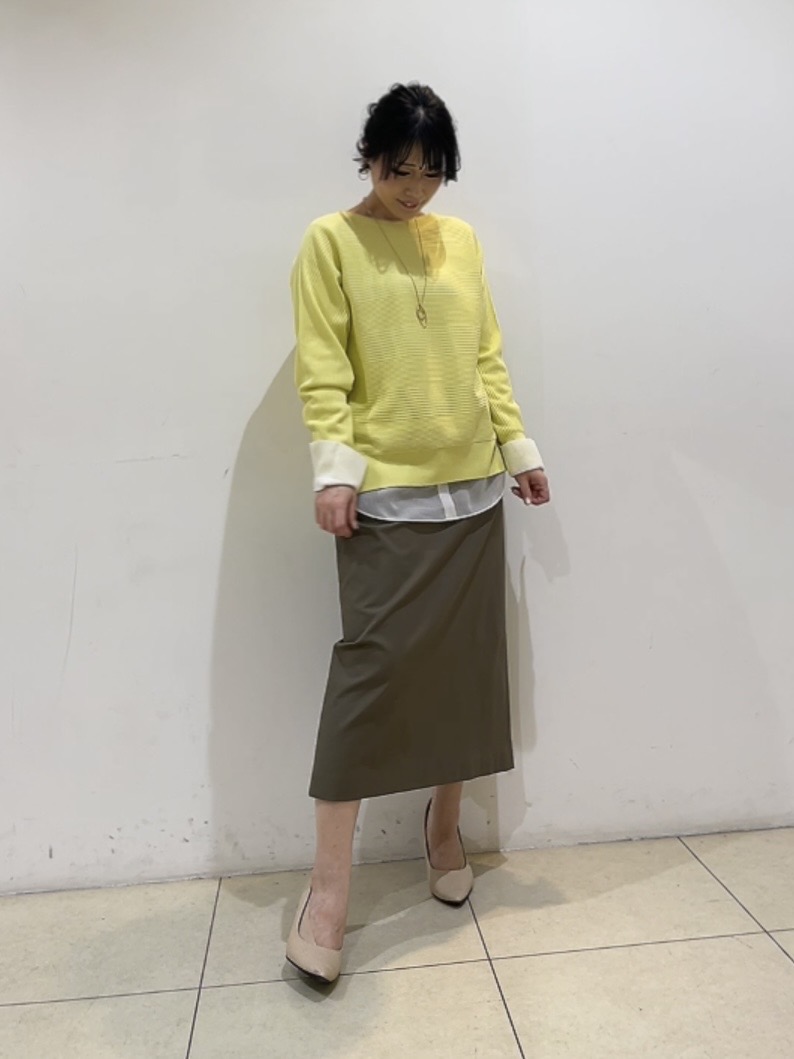 watanabeさんの「UNTITLED｜【洗える／キレイ色】体型カバー無縫製ニット」を使ったコーディネート
