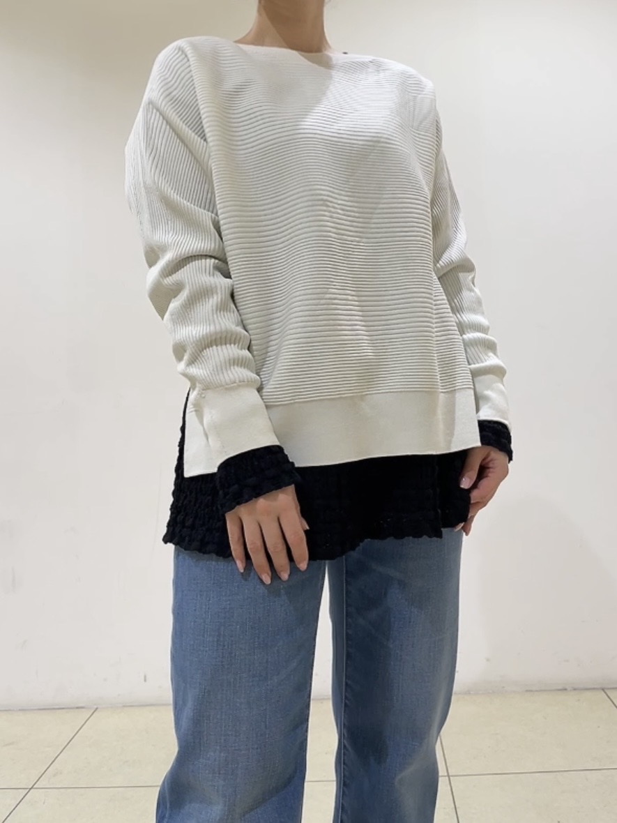 watanabeさんの「UNTITLED｜【洗える／キレイ色】体型カバー無縫製ニット」を使ったコーディネート