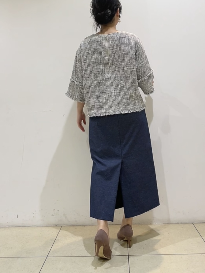 watanabeさんの「UNTITLED｜【洗える】ツイードドルマンブラウス」を使ったコーディネート