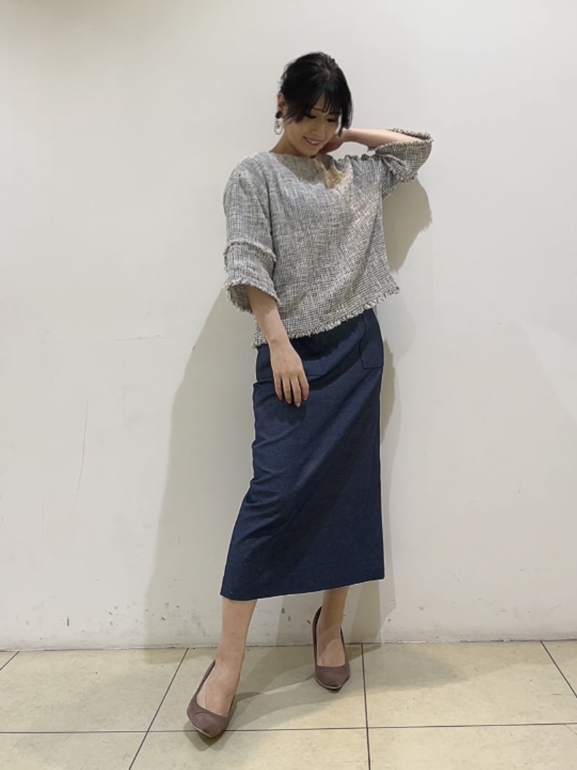 watanabeさんの「UNTITLED｜【洗える】ツイードドルマンブラウス」を使ったコーディネート