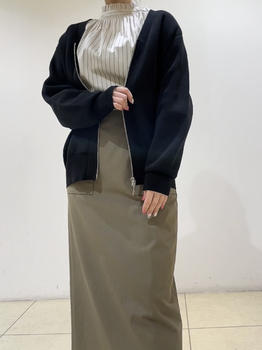 watanabeさんの「UNTITLED｜【軽羽織り/セットアップ可】ジップアップニットカーディガン」を使ったコーディネート
