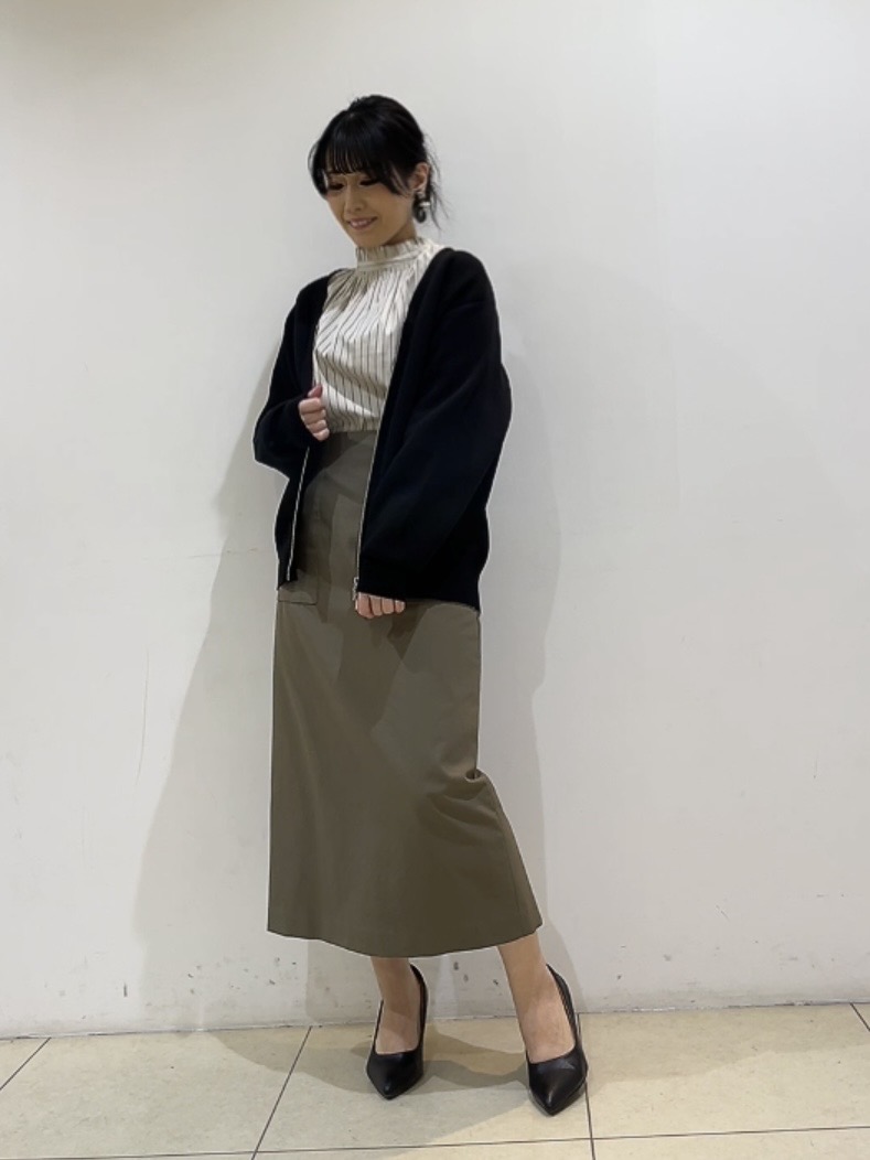 watanabeさんの「UNTITLED｜【軽羽織り/セットアップ可】ジップアップニットカーディガン」を使ったコーディネート