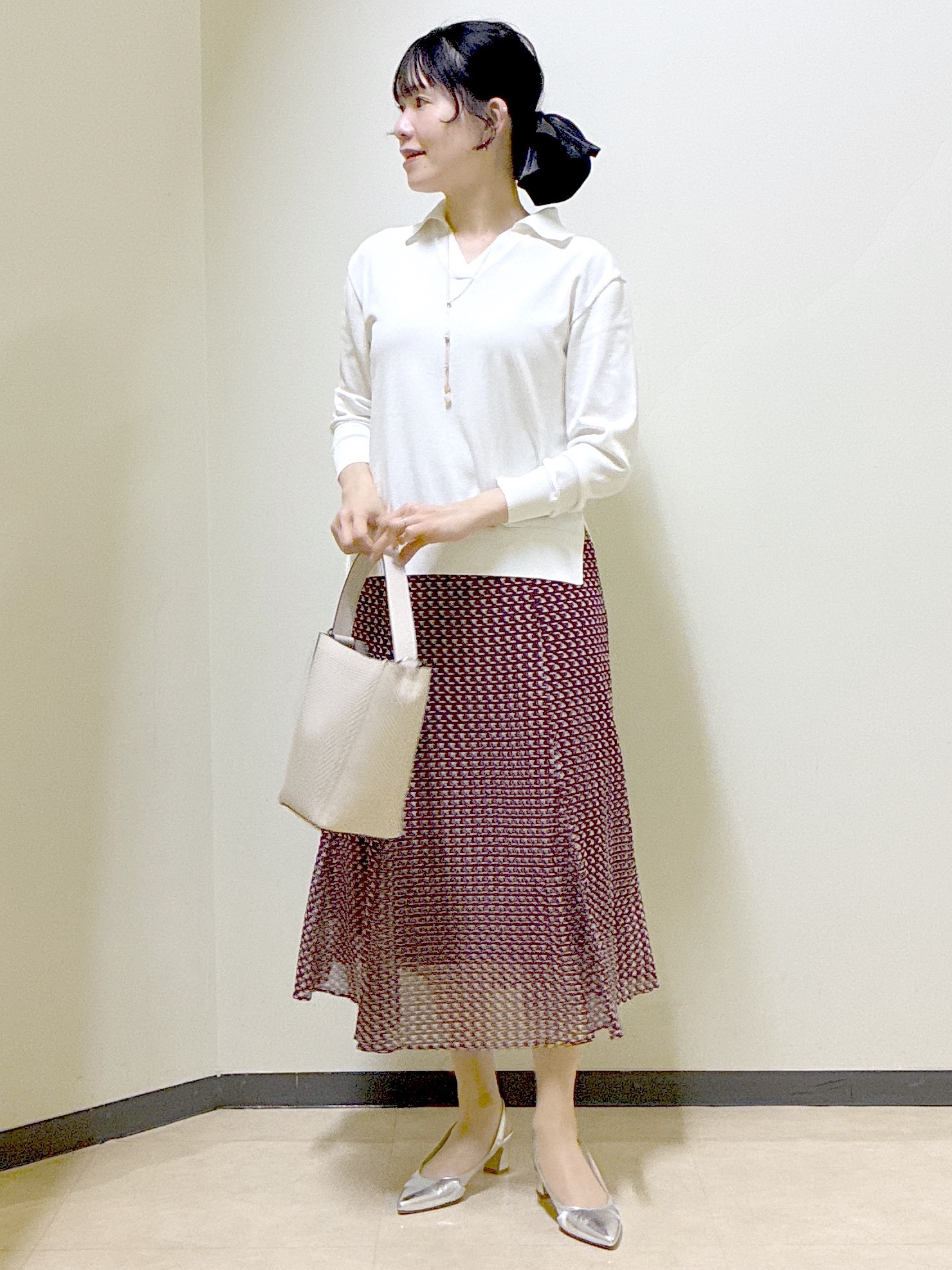  beni_gingerさんの「Reflect｜スキッパーネックニットプルオーバー」を使ったコーディネート