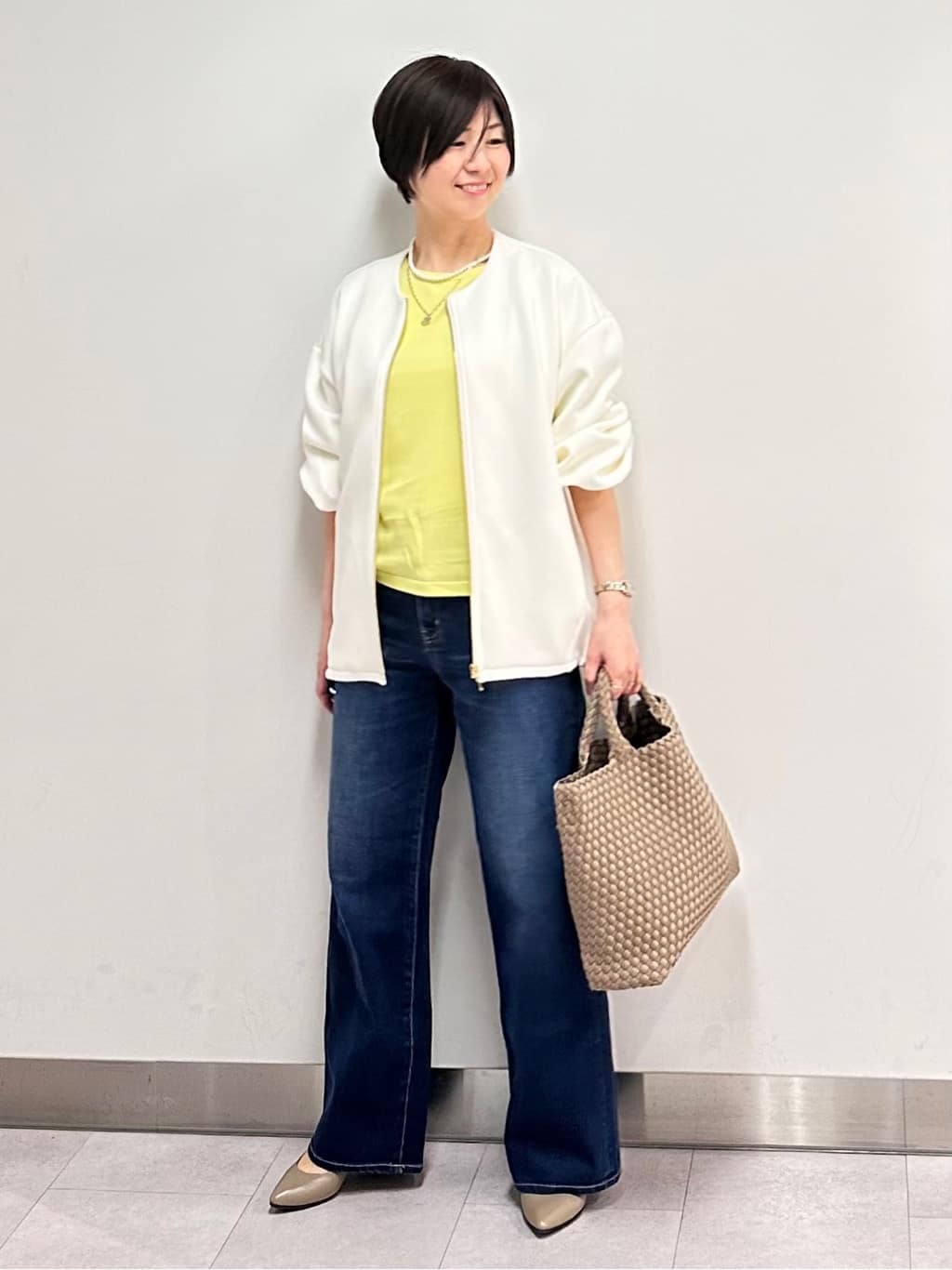 みなこさんの「UNTITLED｜【古畑星夏さん着用/人気デニム】MAKE&times;DENIM WIDE」を使ったコーディネート