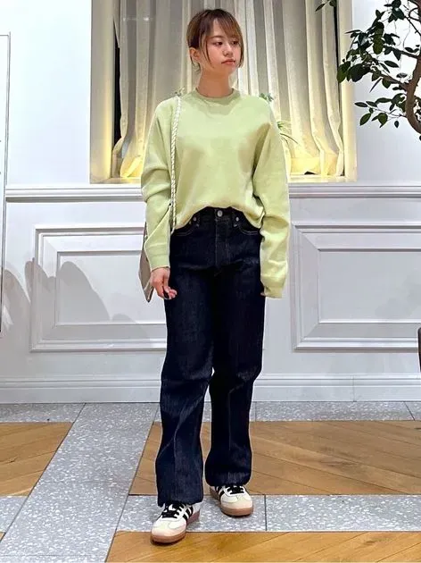 AURALEE ストレートデニム 26 コットン100% 日本製 オーラリー ◇AURALEE（オーラリー）＊HARD TWIST DENIM 5P PANTS（デニムパンツ