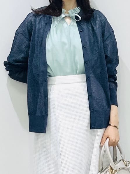 Miwaさんの「UNTITLED｜【シアー/首元フリル】シルキーシフォンブラウス」を使ったコーディネート