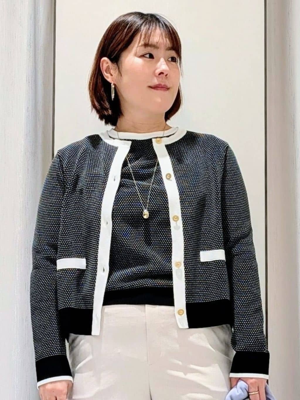 Onumaさんの「UNTITLED｜【アンサンブル可/洗える】配色ハイゲージニットトップス」を使ったコーディネート
