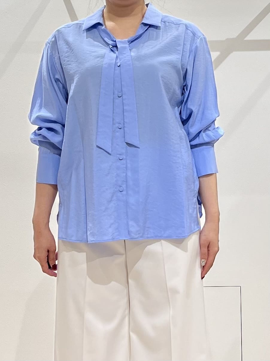 TOMOMIさんの「UNTITLED｜【洗える/接触冷感】リラックスボウタイブラウス」を使ったコーディネート