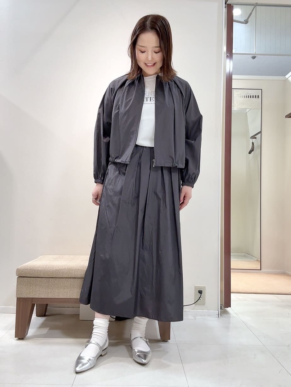 YUIさんの「UNTITLED｜【セットアップ可/はっ水】シャイニータイプライターブルゾン」を使ったコーディネート