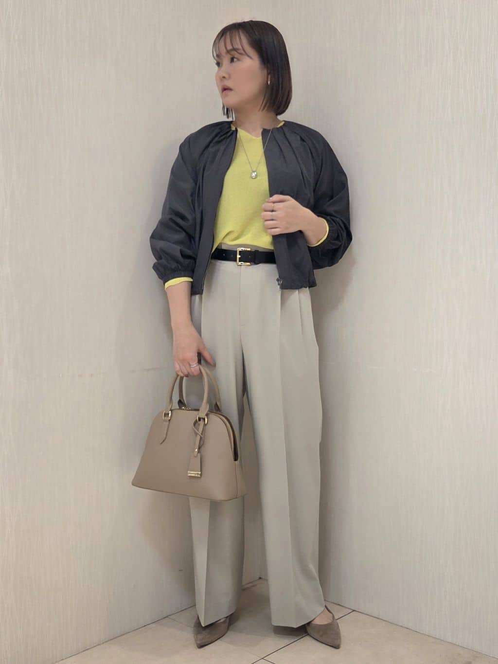 naokoさんの「UNTITLED｜【セットアップ可/はっ水】シャイニータイプライターブルゾン」を使ったコーディネート