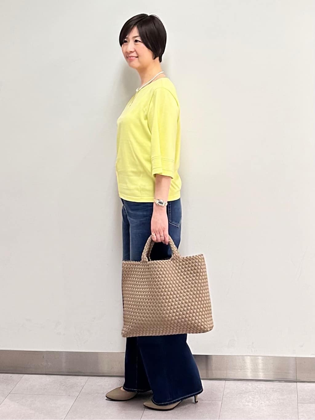 みなこさんの「UNTITLED｜【古畑星夏さん着用/人気デニム】MAKE&times;DENIM WIDE」を使ったコーディネート