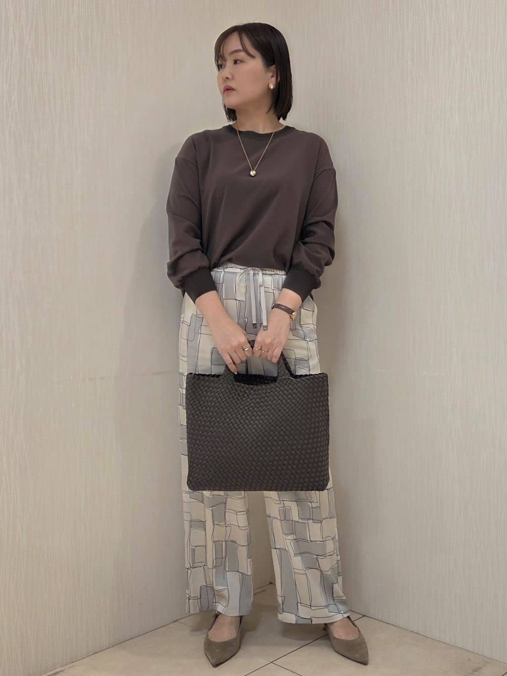 naokoさんの「UNTITLED｜【新色追加/セットアップ可】エアリー ダブルブレストジャケット」を使ったコーディネート