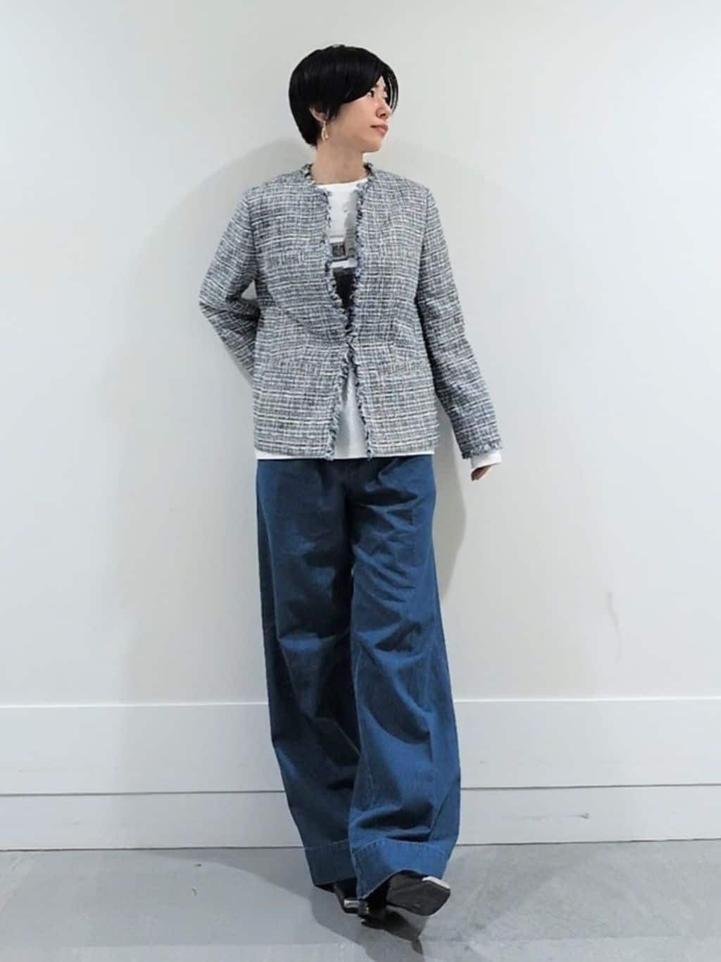 ミズタさんの「UNTITLED｜【仕事着/スーツ】ファンシーツイード ジャケット」を使ったコーディネート