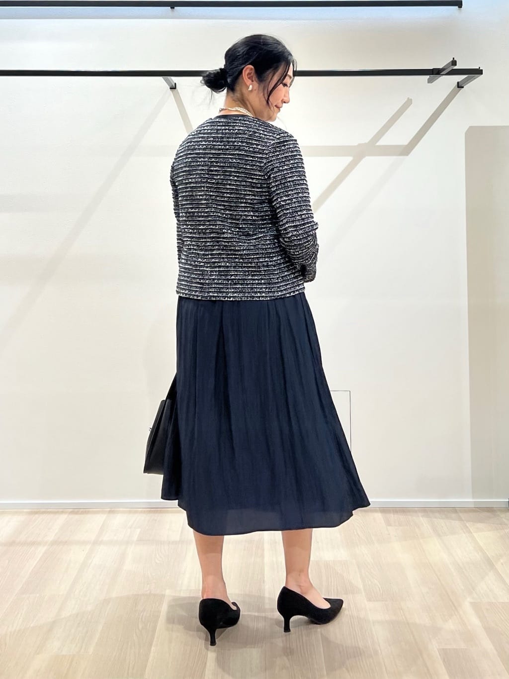TOMOMIさんの「UNTITLED｜【洗える】ギャザーフレアワンピース」を使ったコーディネート