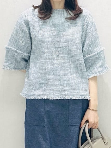 Miwaさんの「UNTITLED｜【洗える】ツイードドルマンブラウス」を使ったコーディネート