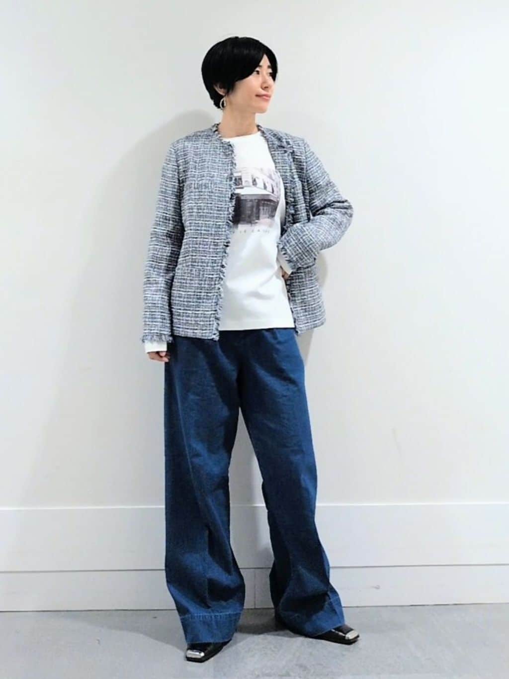 ミズタさんの「UNTITLED｜【仕事着/スーツ】ファンシーツイード ジャケット」を使ったコーディネート
