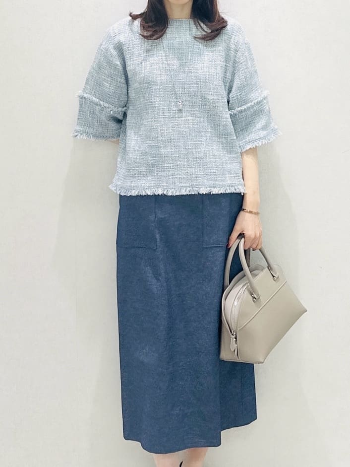 Miwaさんの「UNTITLED｜【洗える】ツイードドルマンブラウス」を使ったコーディネート
