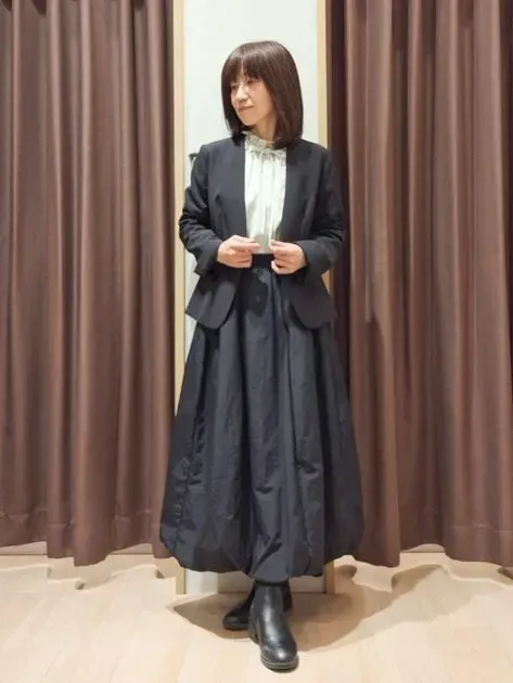 人間工学/履き心地らくちん】ニットコンビブーツ（ブーツ・ブーティ