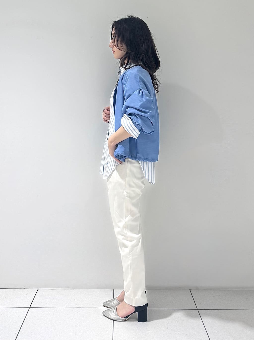 そんさんの「INDIVI｜【洗える／大人シアー】エアリー バルーンブルゾン」を使ったコーディネート