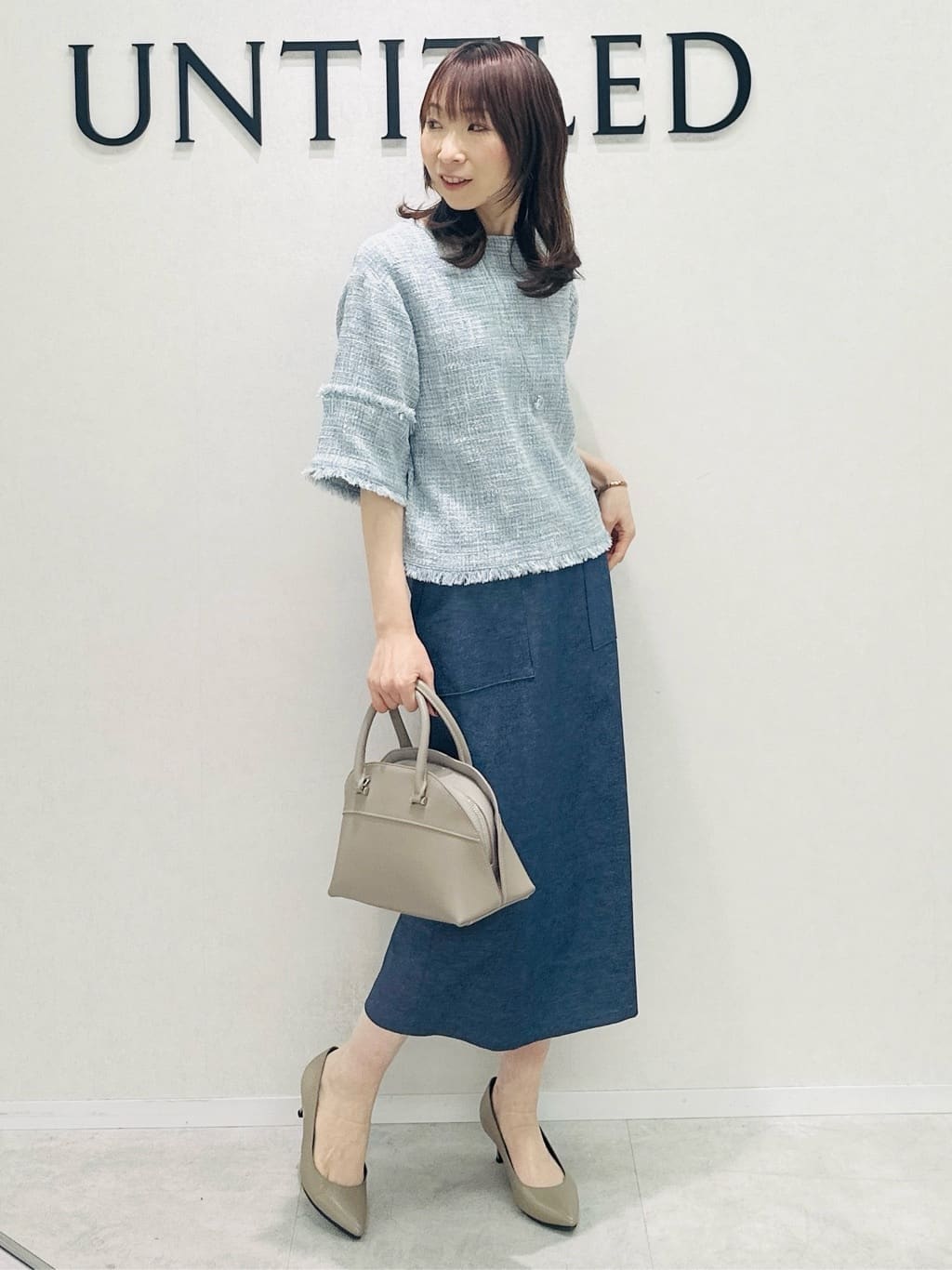 Miwaさんの「UNTITLED｜【洗える】ツイードドルマンブラウス」を使ったコーディネート