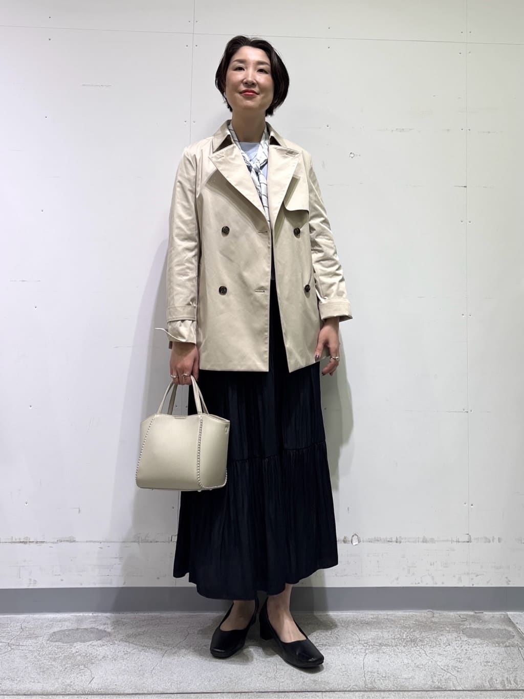 yuriさんの「INDIVI｜【洗える／華やか】袖プリーツニット」を使ったコーディネート