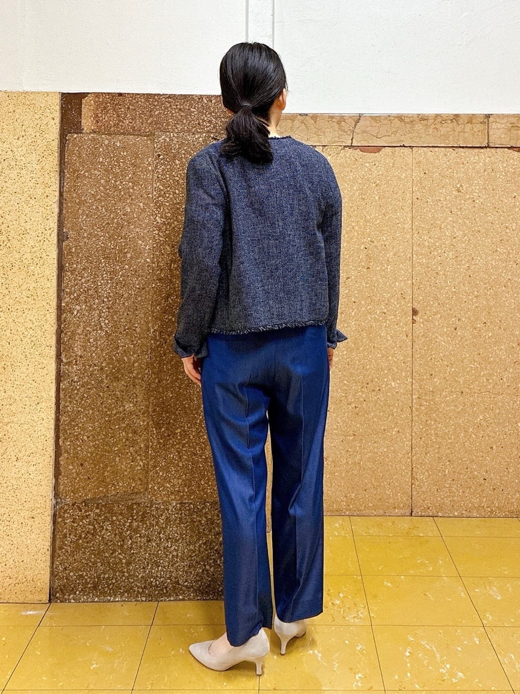 hattoriさんの「INDIVI｜【軽量／SETUP可能】ストレッチツイードジャケット」を使ったコーディネート
