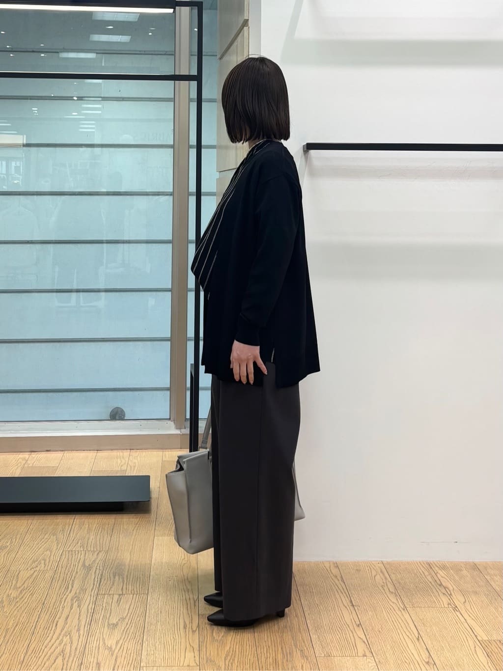 asamiさんの「INDIVI｜【洗える／着心地楽ちん】ブラウス風ストライプカットソートップス」を使ったコーディネート