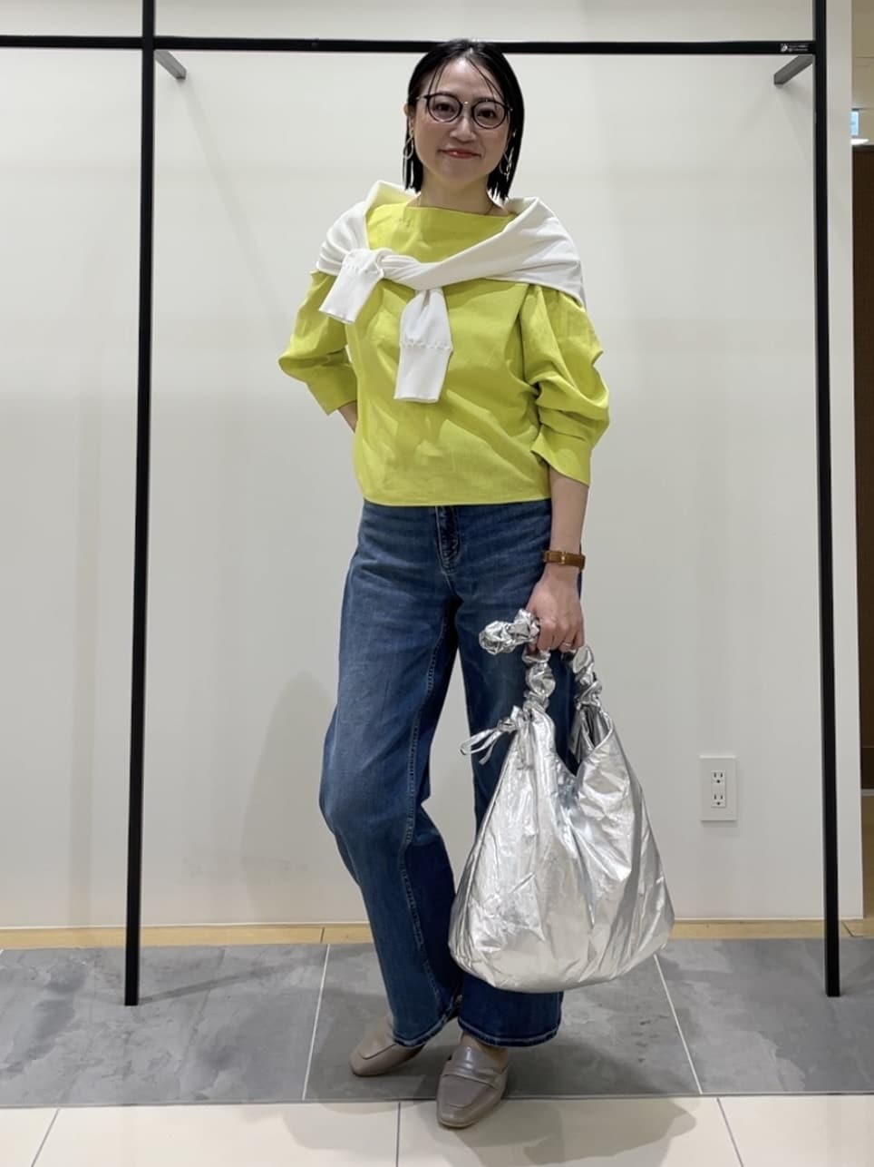 shihoさんの「INDIVI｜【洗える/6分袖】ボートネックブラウス」を使ったコーディネート