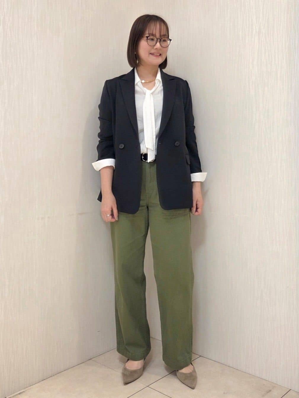 naokoさんの「UNTITLED｜【洗える/ストレッチ性】ダブルブレストジャケット」を使ったコーディネート