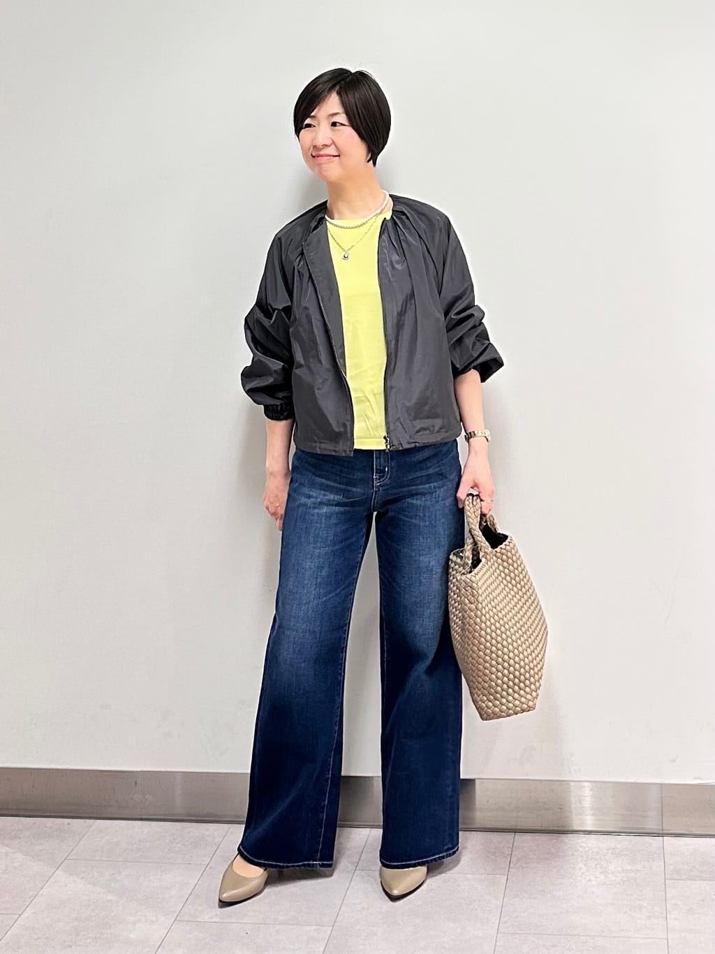 みなこさんの「UNTITLED｜【古畑星夏さん着用/人気デニム】MAKE&times;DENIM WIDE」を使ったコーディネート