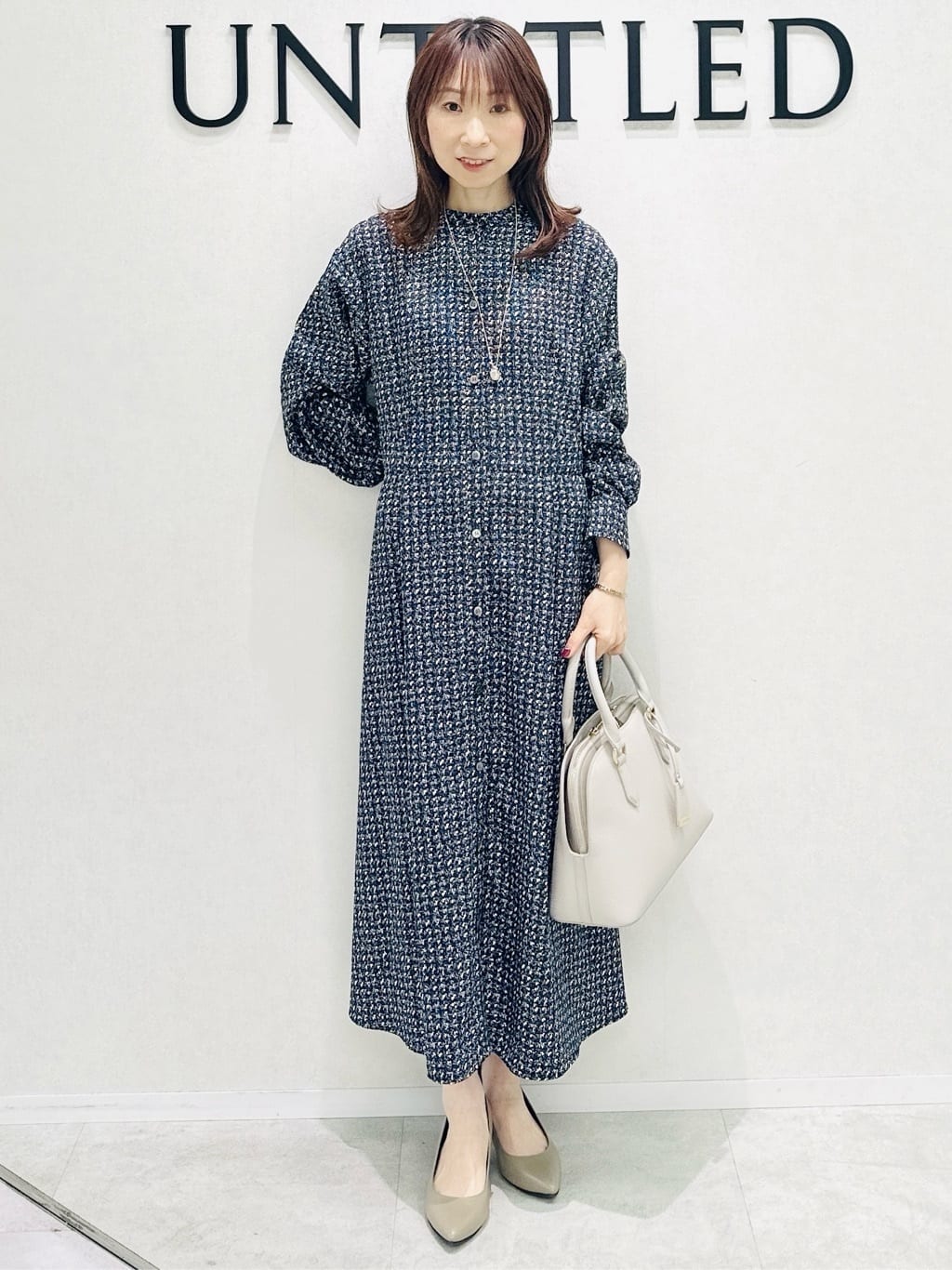 Miwaさんの「UNTITLED｜【アンサンブル可/洗える】クルーネックニットカーディガン」を使ったコーディネート