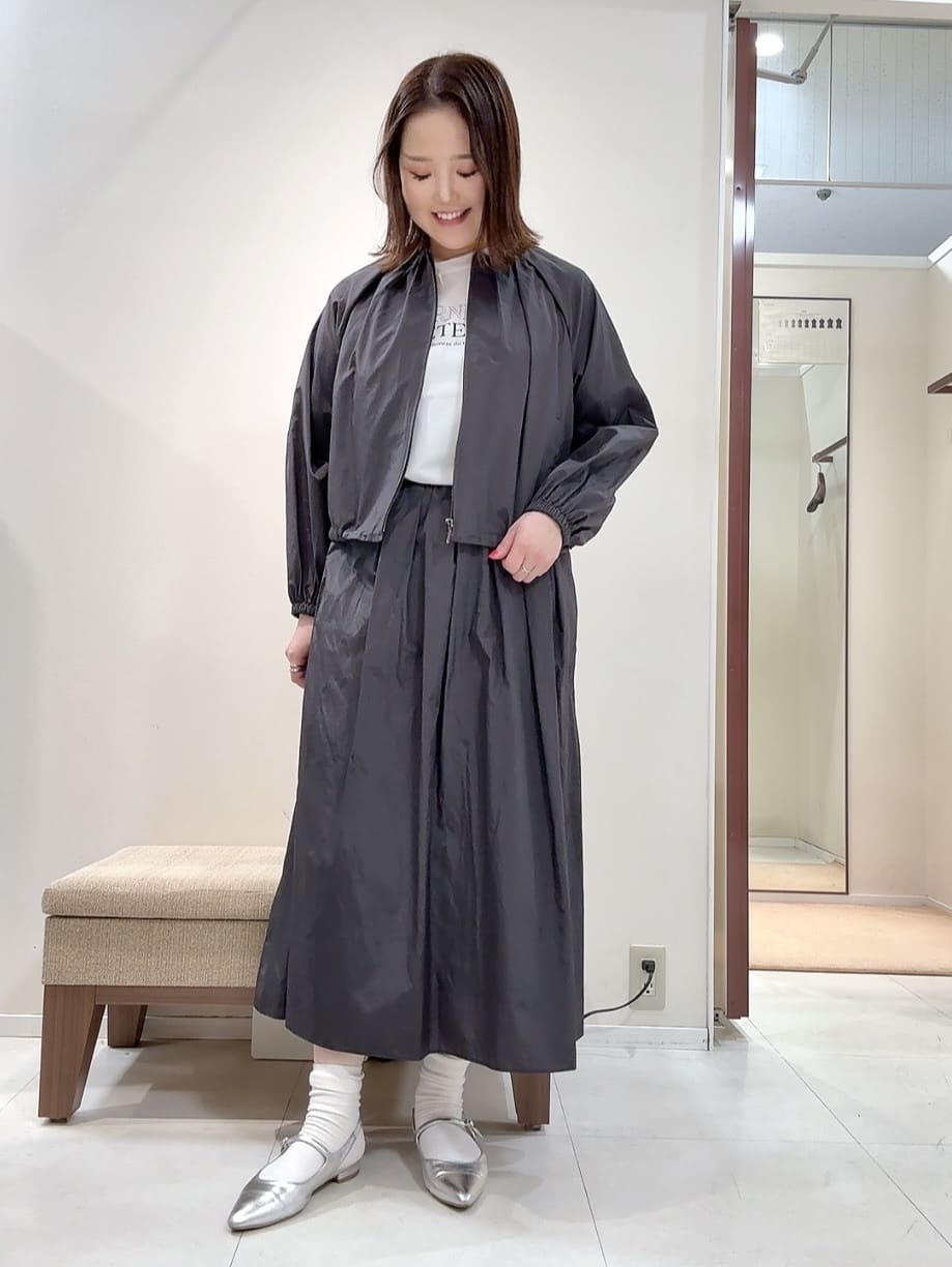 YUIさんの「UNTITLED｜【セットアップ可/はっ水】シャイニータイプライターブルゾン」を使ったコーディネート