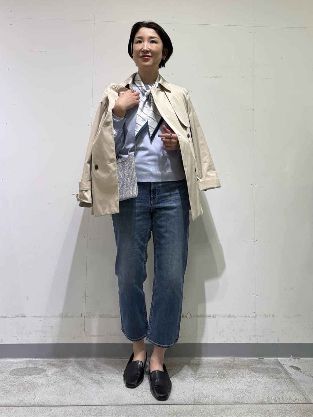 yuriさんの「INDIVI｜【洗える／華やか】袖プリーツニット」を使ったコーディネート